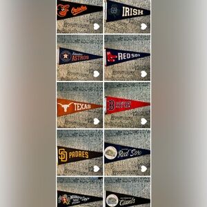 Spot team embroidered Pennants